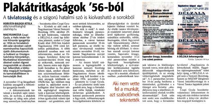 Zalai Hírlap 2019 11 06 257sz 07old - Plakátritkaságok 56-ból.jpg Zalai Hírlap 2019 11 06 257sz 07old - Plakátritkaságok 56-ból.jpg
